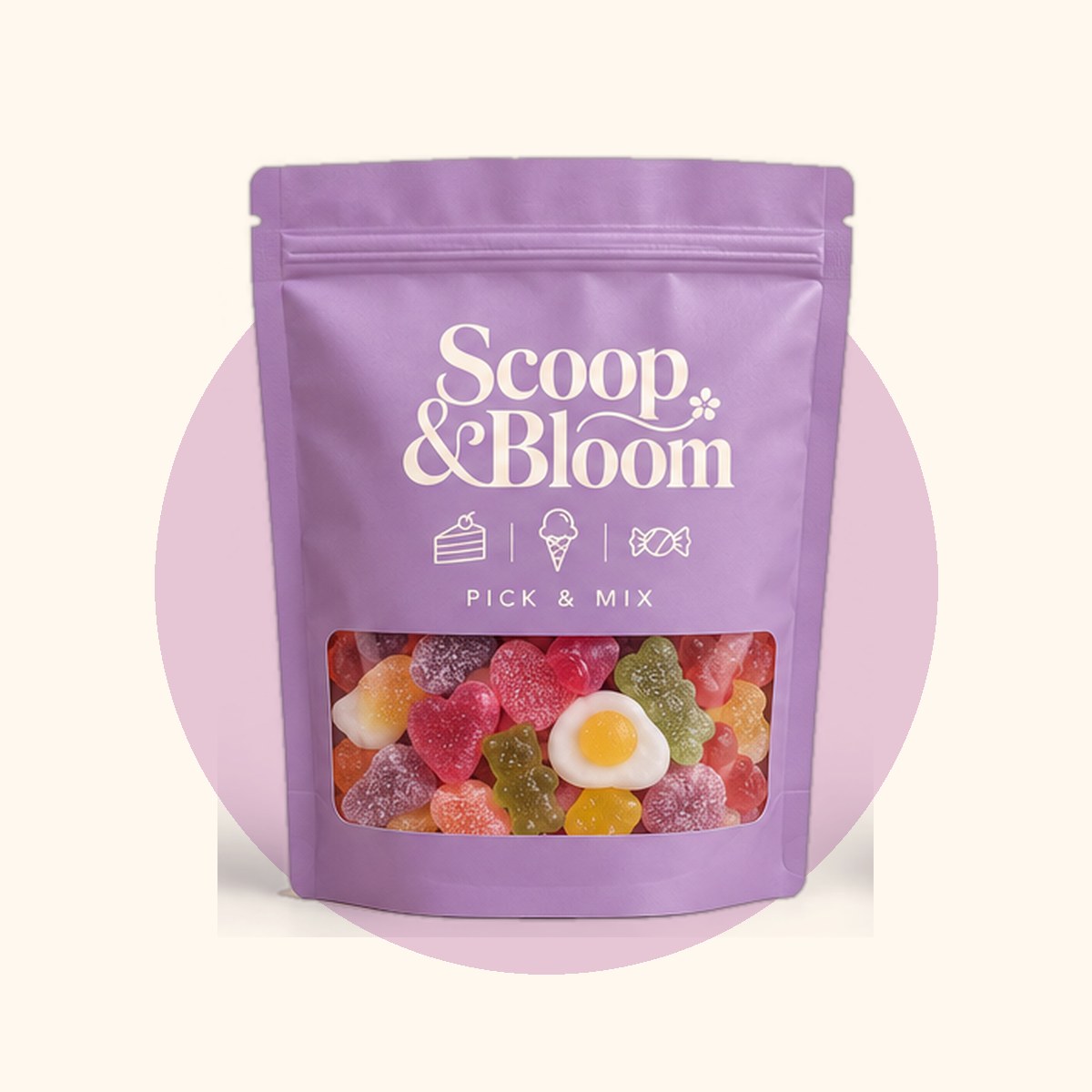 Build your own pick and mix pouch at Scoop & Bloom
